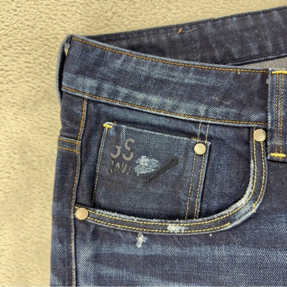 G-Star Men's Sz 42x31 Attacc Low Straight Leg Jeans Button Fly Dark Indigo Blue - Picture 11 of 14